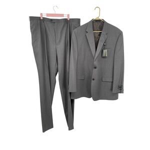 NWT Lauren Ralph Lauren Executive Suit Gray Pinstripe Size 48 Long 46 Waist